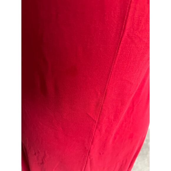 Eileen Fisher 100% Silk Dress Womens Small Red Sleeveless Pullover Short Stretch - Picture 6 of 11